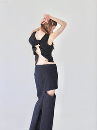 long denim skirt Temptation-V4K-APOC STORE