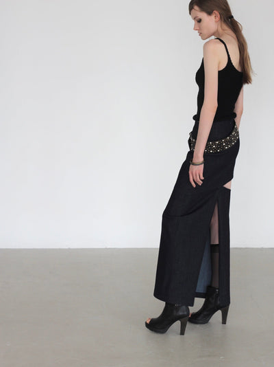 long denim skirt Temptation-V4K-APOC STORE