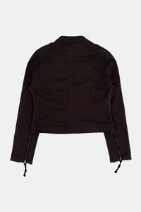 WASHED BIKER JACKET BROWN-Lalameemee-APOC STORE