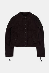 WASHED BIKER JACKET BROWN-Lalameemee-APOC STORE