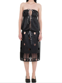 I LOVE YOU leather dress-Urte Kat-APOC STORE