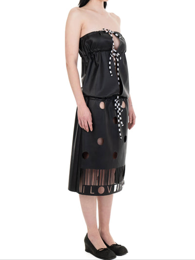 I LOVE YOU leather dress-Urte Kat-APOC STORE