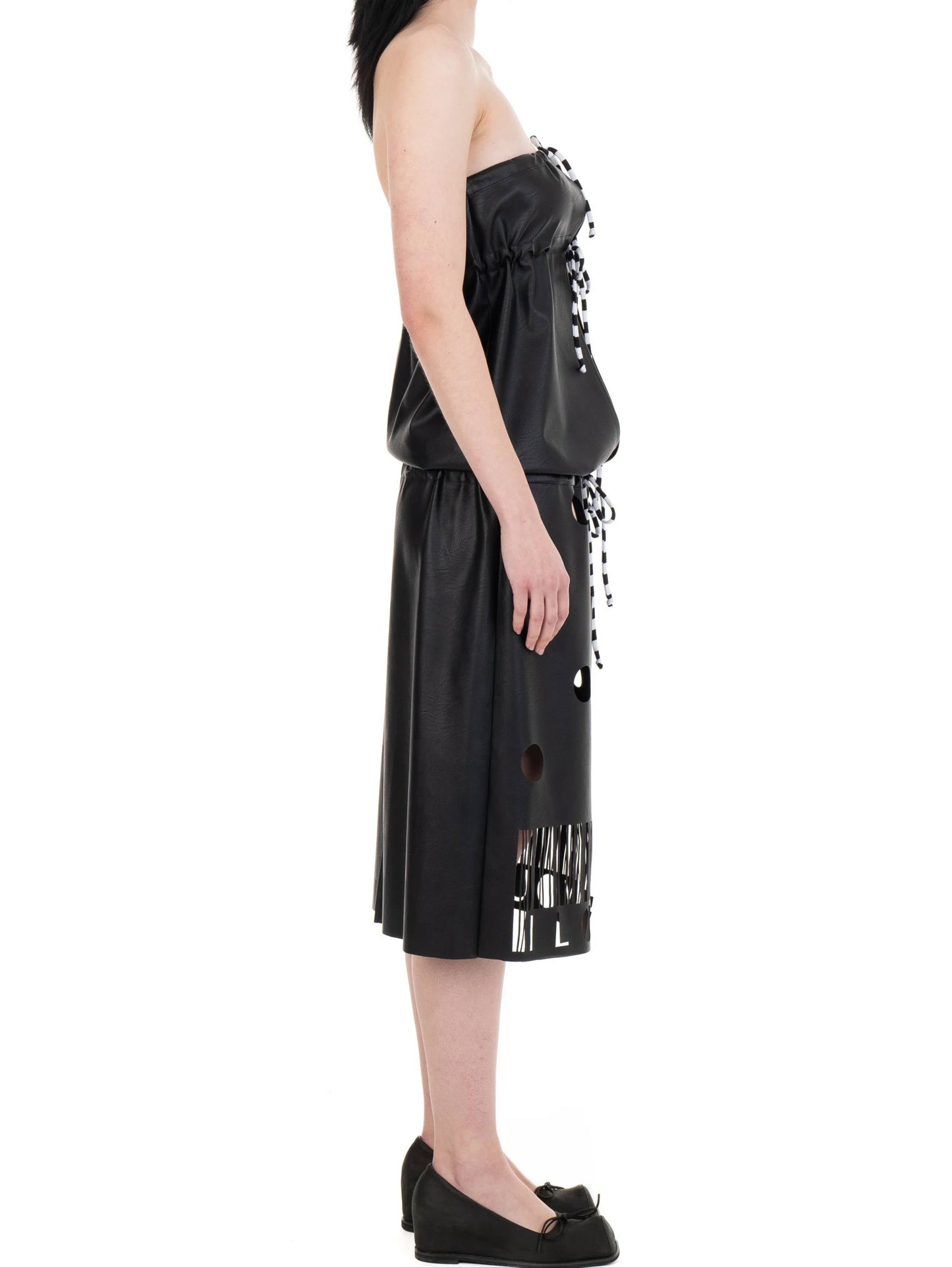 I LOVE YOU leather dress-Urte Kat-APOC STORE