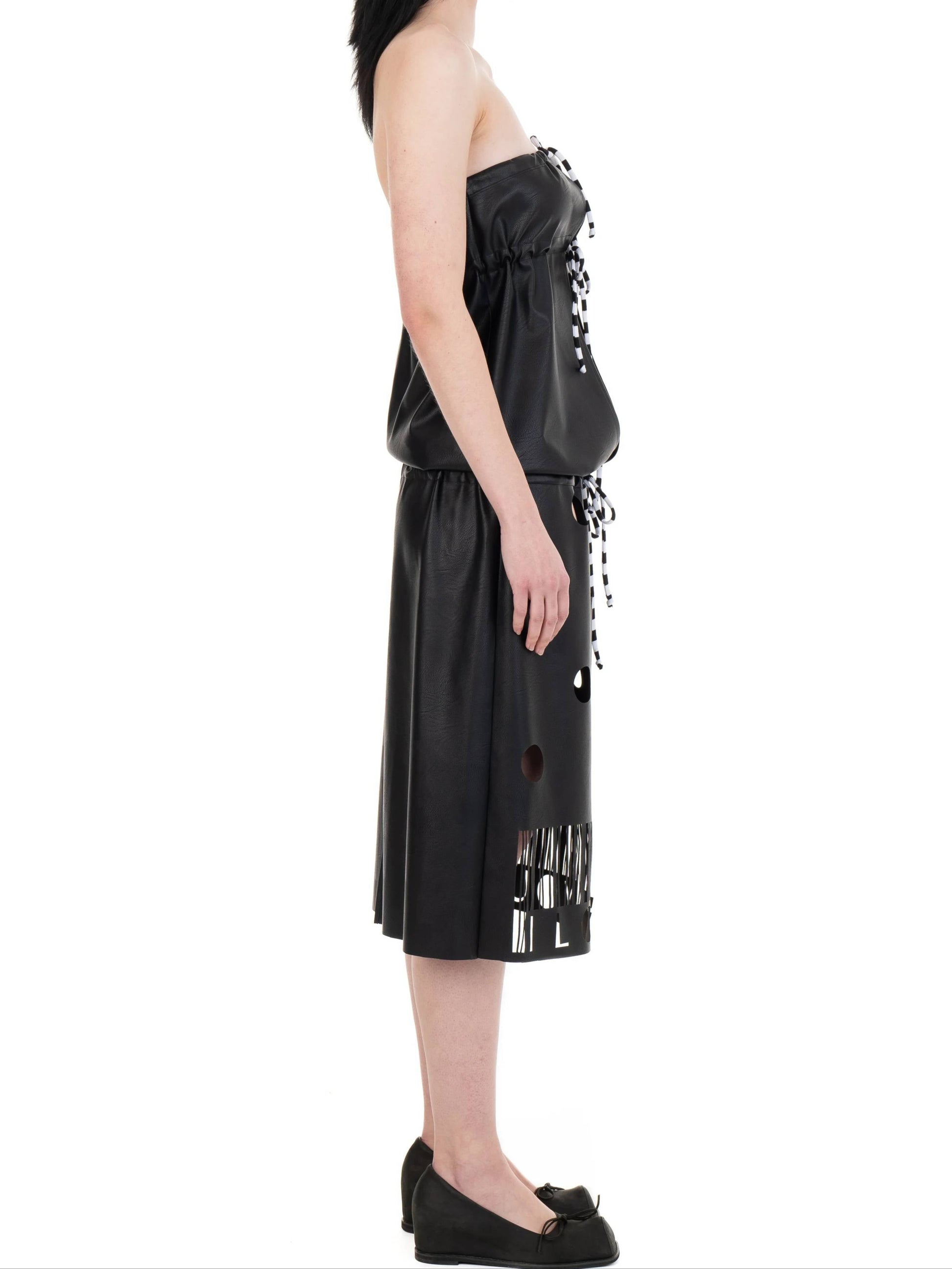 I LOVE YOU leather dress-Urte Kat-APOC STORE