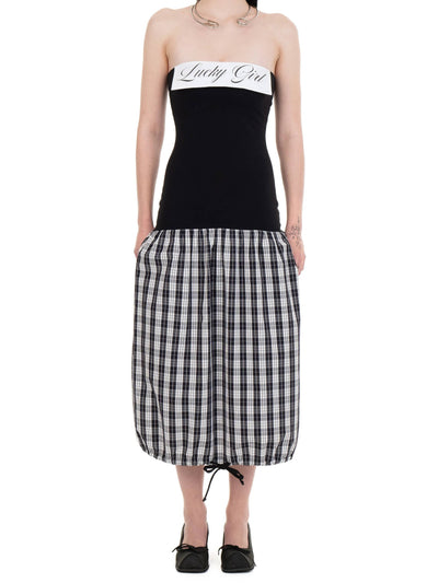 LUCKY GIRL TUBE DRESS Checkered-Urte Kat-APOC STORE