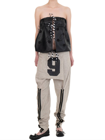 LINEN NUMBER SKIRTROUSERS-Urte Kat-APOC STORE