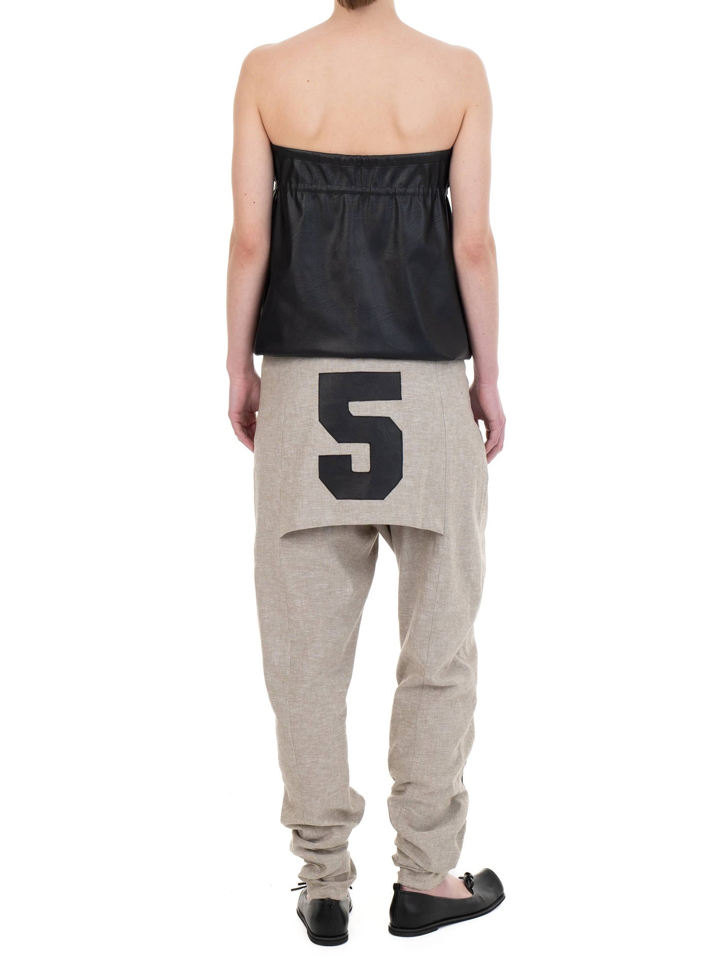 LINEN NUMBER SKIRTROUSERS-Urte Kat-APOC STORE