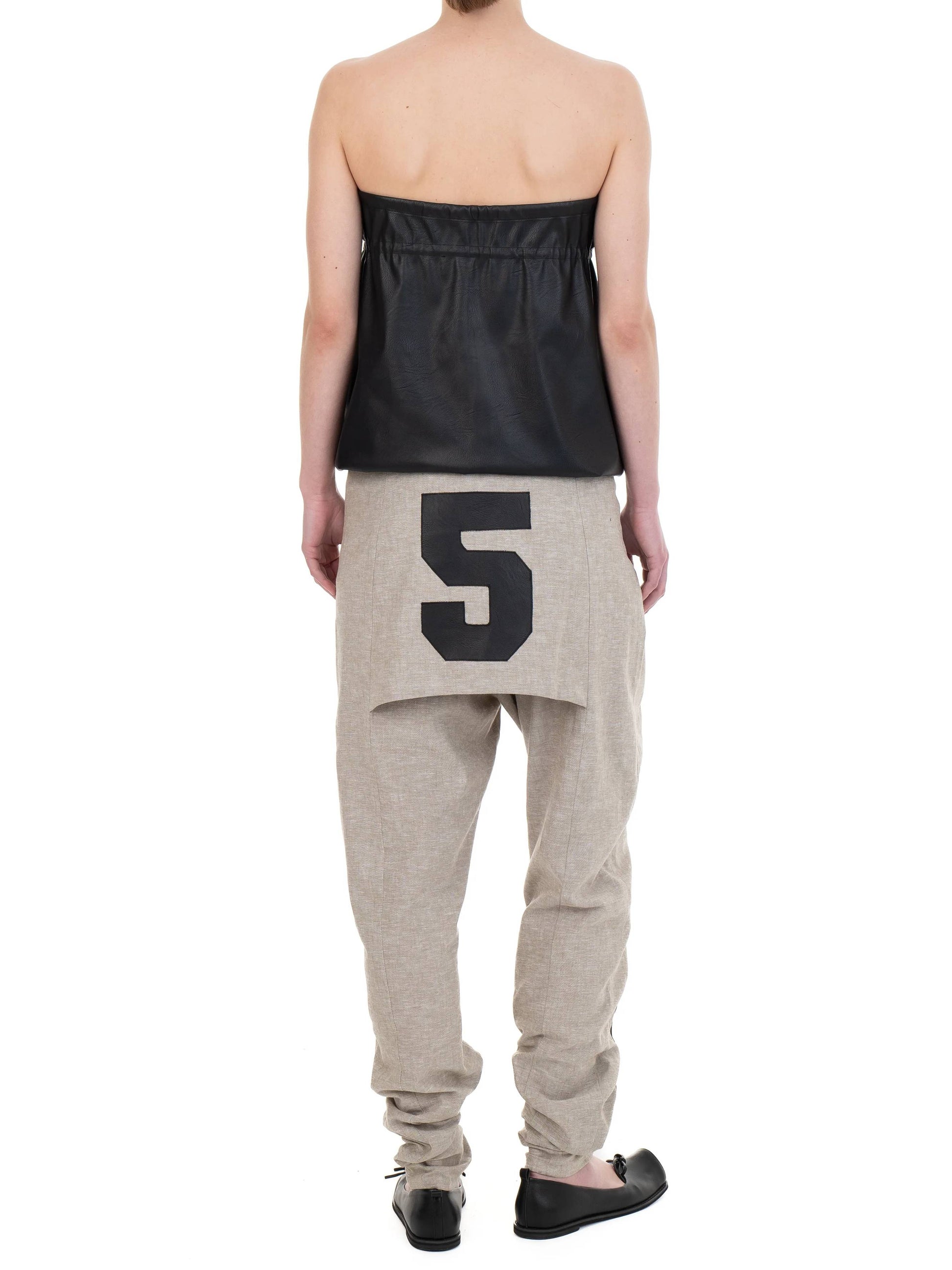 LINEN NUMBER SKIRTROUSERS-Urte Kat-APOC STORE