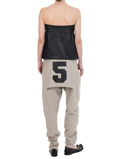 LINEN NUMBER SKIRTROUSERS-Urte Kat-APOC STORE