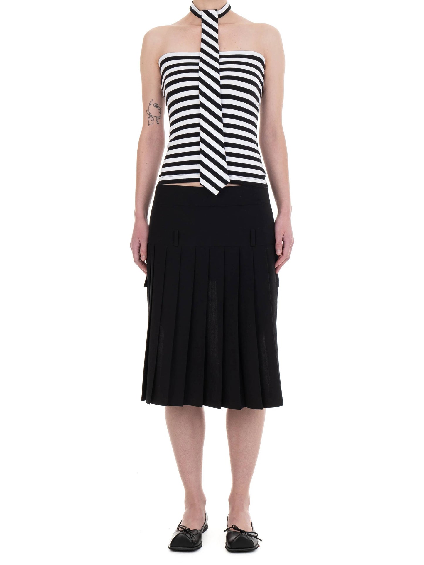 NECKTIE TUBE TOP STRIPED-Urte Kat-APOC STORE