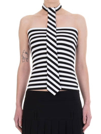 NECKTIE TUBE TOP STRIPED-Urte Kat-APOC STORE
