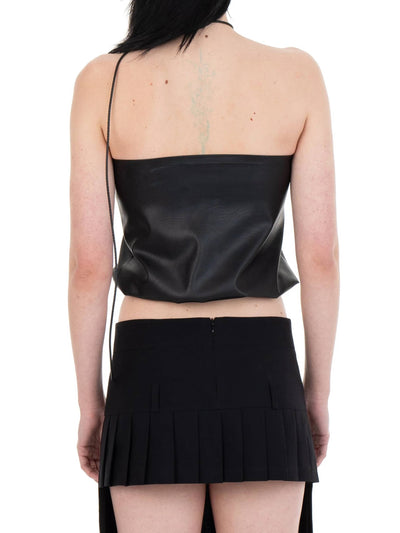 MICROPHONE LEATHER TOP-Urte Kat-APOC STORE