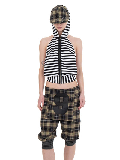 BACKLESS HOOD TOP STRIPED-Urte Kat-APOC STORE