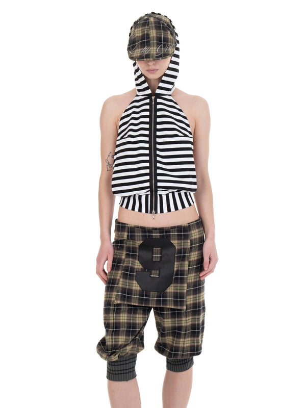 BACKLESS HOOD TOP STRIPED-Urte Kat-APOC STORE