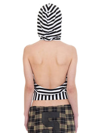 BACKLESS HOOD TOP STRIPED-Urte Kat-APOC STORE