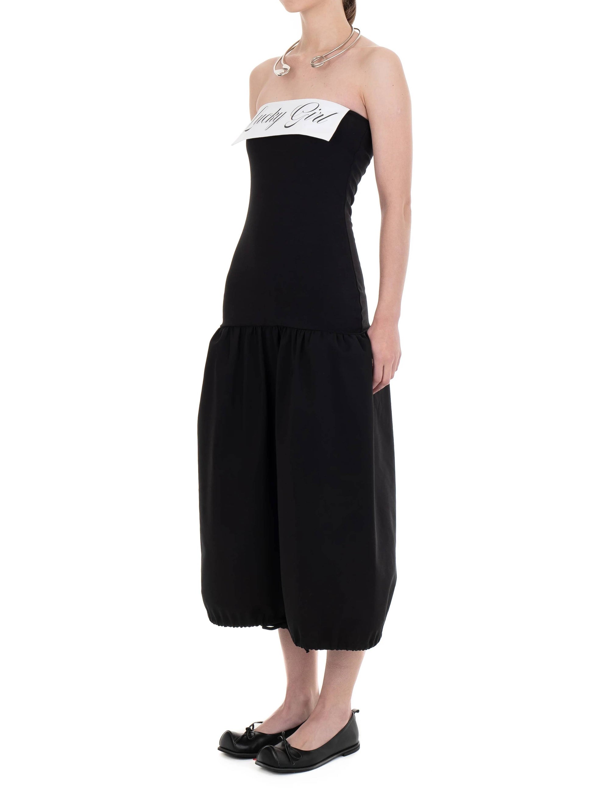 LUCKY GIRL TUBE DRESS black-Urte Kat-APOC STORE