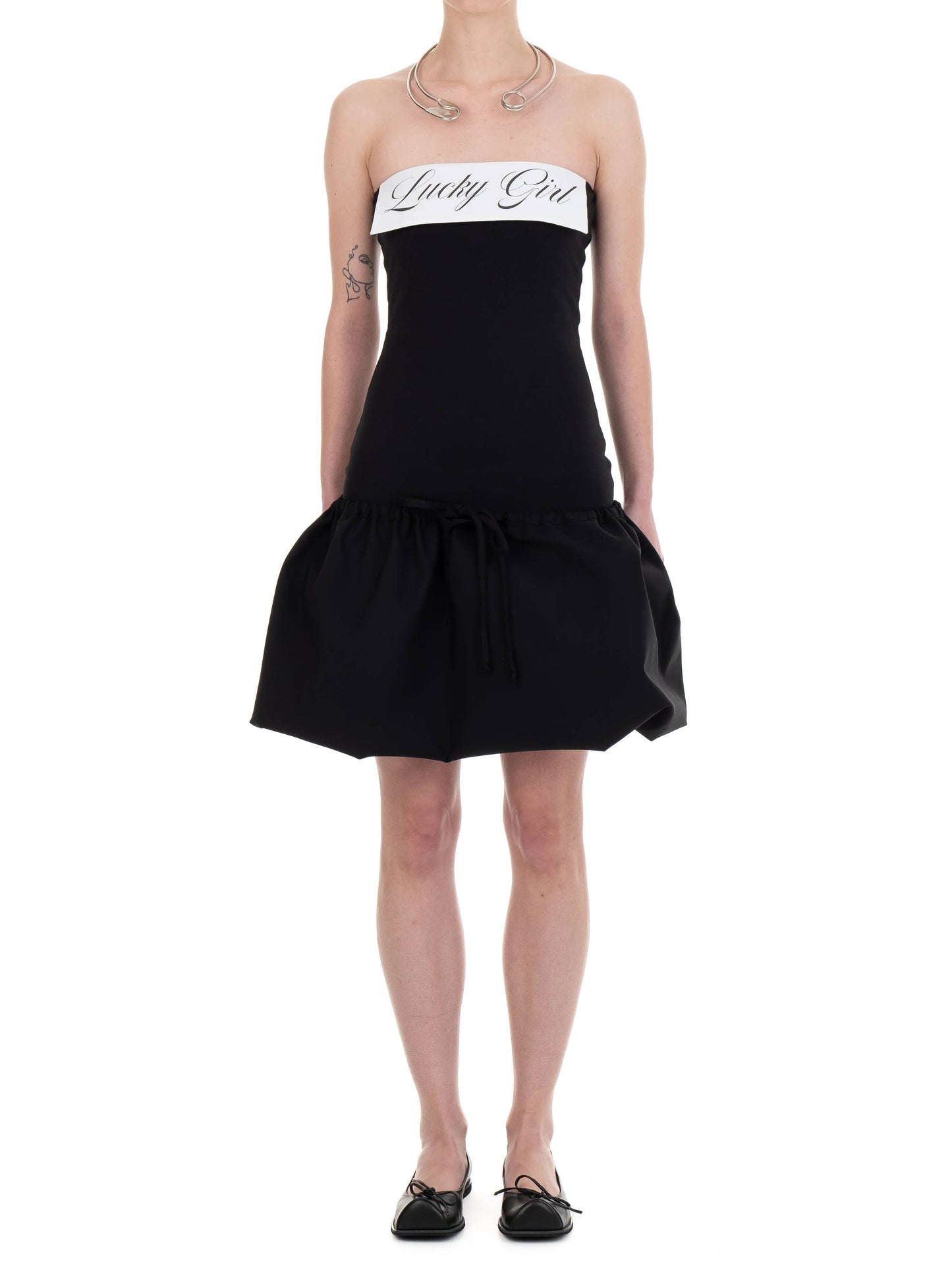 LUCKY GIRL TUBE DRESS black-Urte Kat-APOC STORE