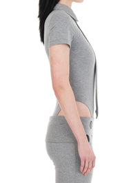 NECKTIE POLO Gray-Urte Kat-APOC STORE