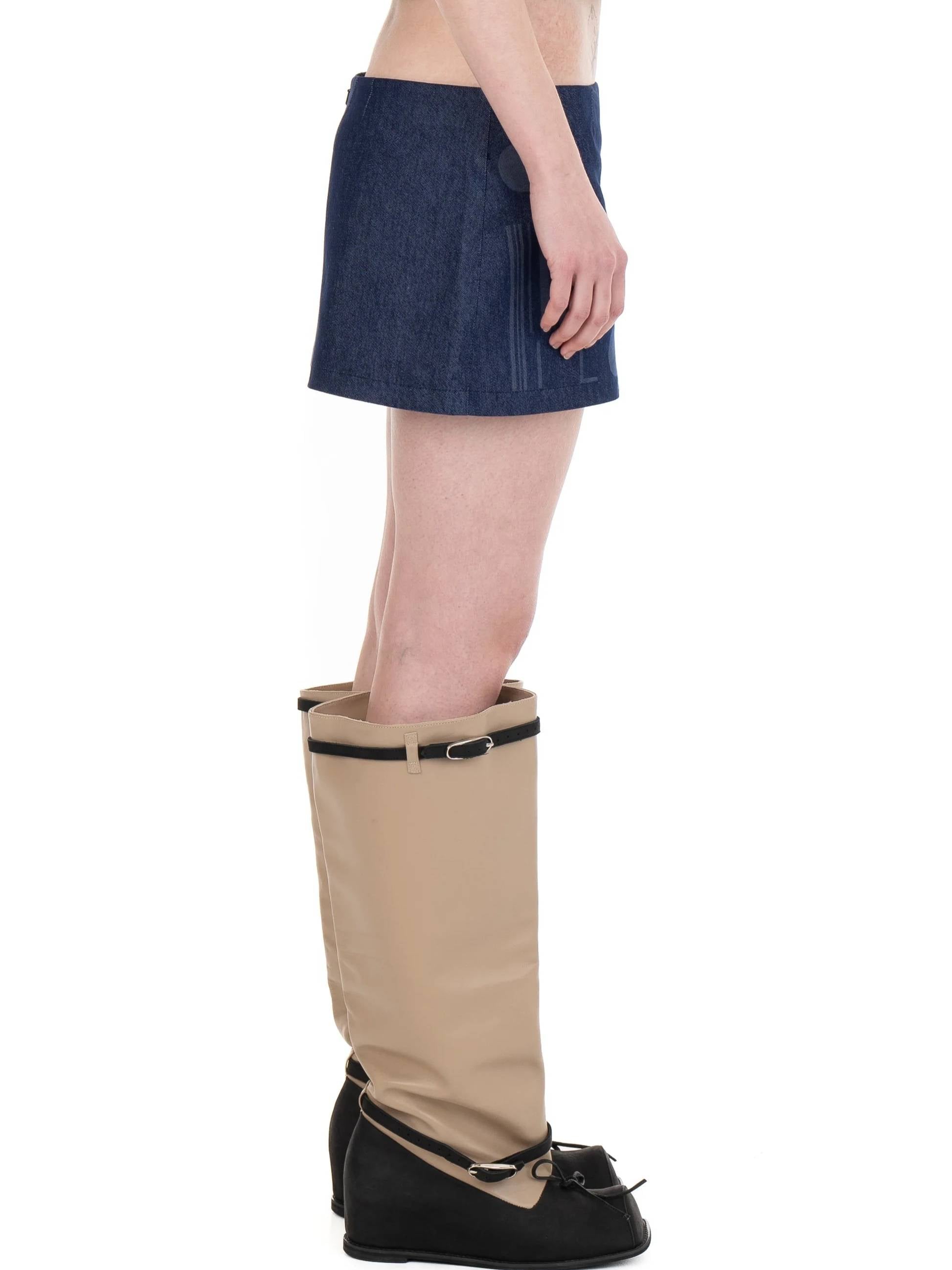 I LOVE YOU denim mini skirt-Urte Kat-APOC STORE