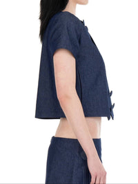 DETACHABLE SLEEVE SUIT JACKET DENIM-Urte Kat-APOC STORE