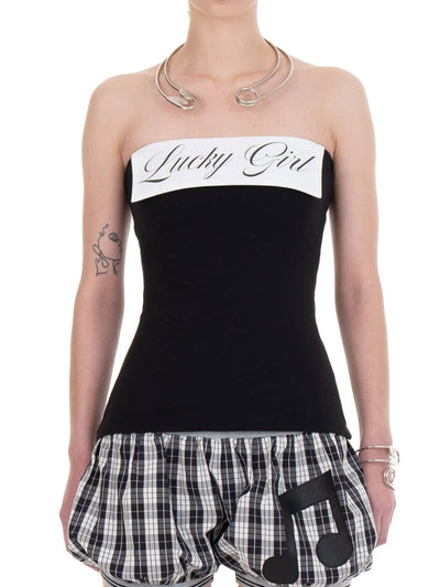 LUCKY GIRL TUBE TOP black-Urte Kat-APOC STORE