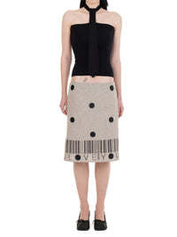 I LOVE YOU LINEN MIDI SKIRT-Urte Kat-APOC STORE