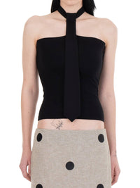NECKTIE TUBE TOP BLACK-Urte Kat-APOC STORE