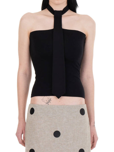 NECKTIE TUBE TOP BLACK-Urte Kat-APOC STORE