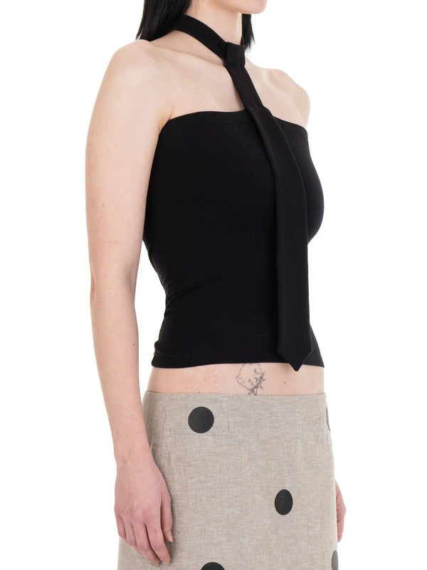 NECKTIE TUBE TOP BLACK-Urte Kat-APOC STORE