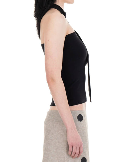 NECKTIE TUBE TOP BLACK-Urte Kat-APOC STORE