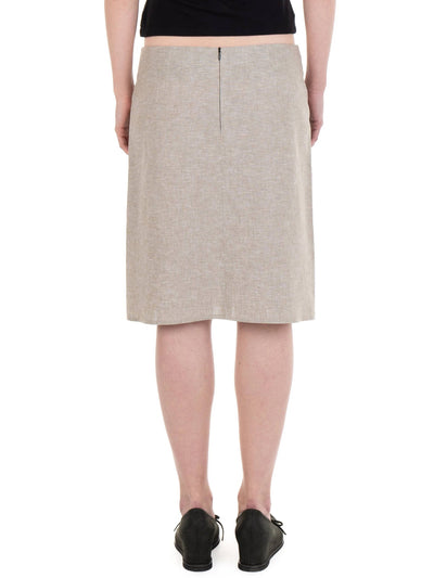 I LOVE YOU LINEN MIDI SKIRT-Urte Kat-APOC STORE