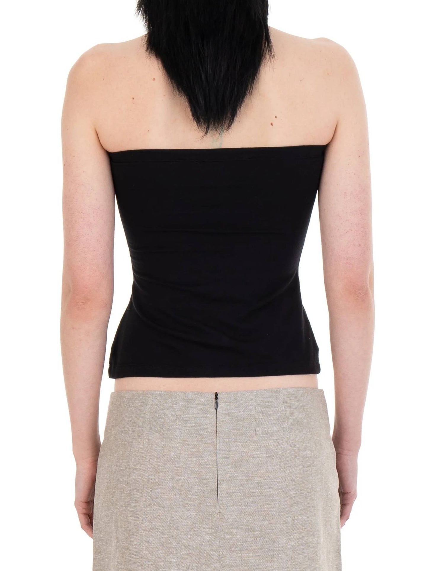 NECKTIE TUBE TOP BLACK-Urte Kat-APOC STORE