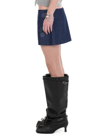 LUCKY GIRL DENIM MINI SKIRT-Urte Kat-APOC STORE