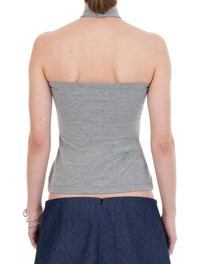 NECKTIE TUBE TOP GREY-Urte Kat-APOC STORE