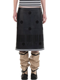 I LOVE YOU leather midi skirt-Urte Kat-APOC STORE