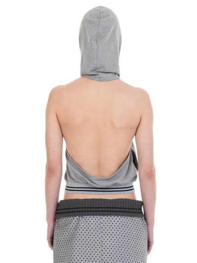 BACKLESS HOOD TOP KISS-Urte Kat-APOC STORE