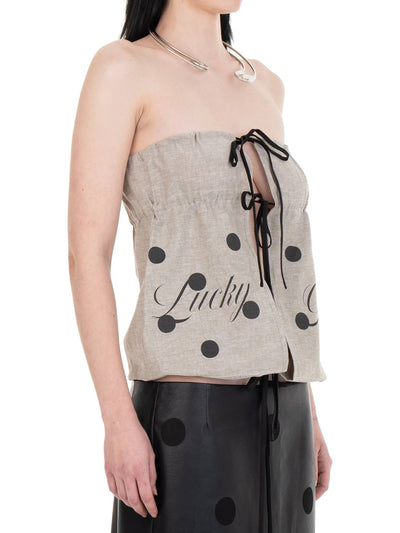 LUCKY GIRL Linen Top-Urte Kat-APOC STORE