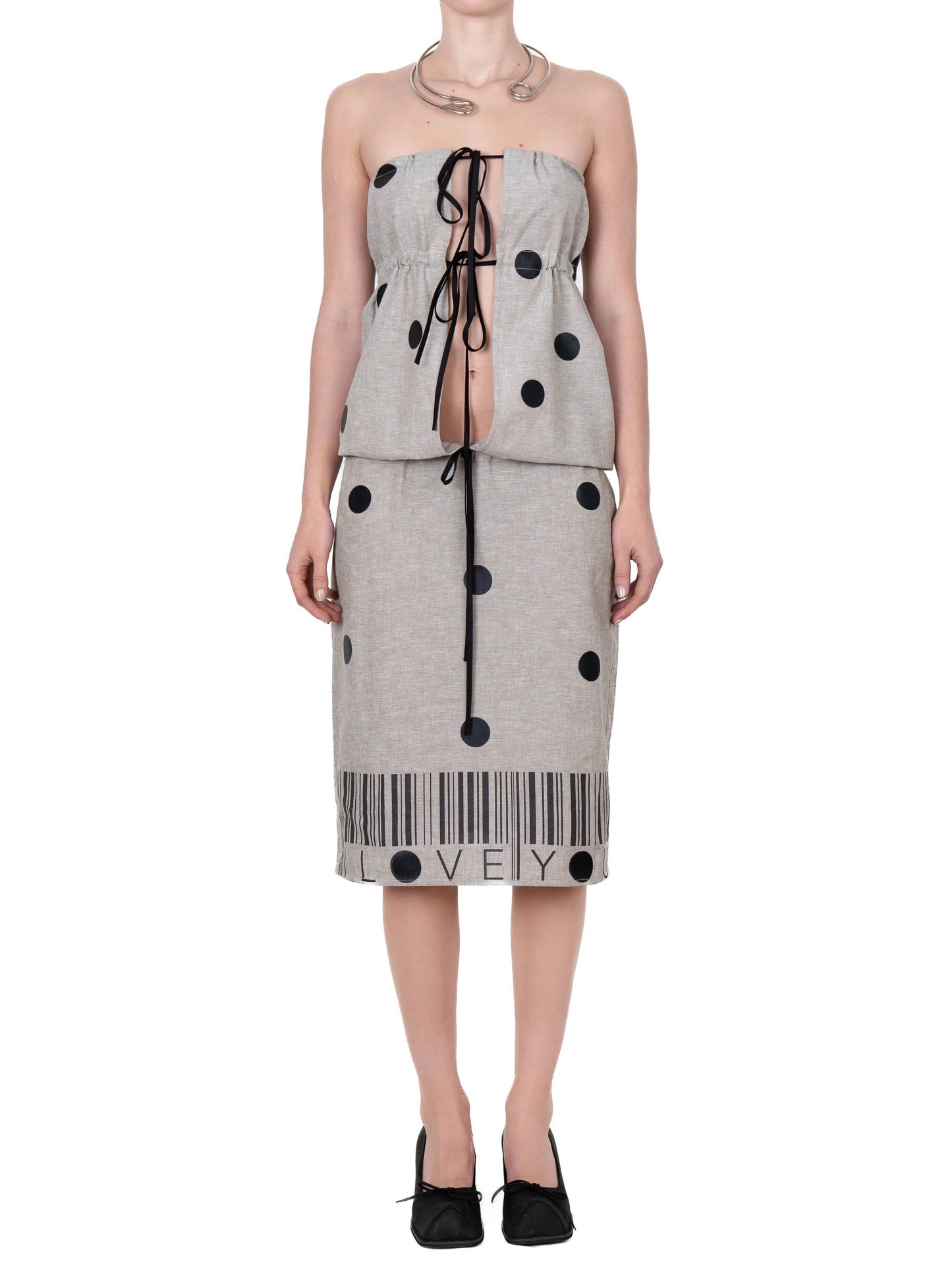 I LOVE YOU LINEN dress-Urte Kat-APOC STORE