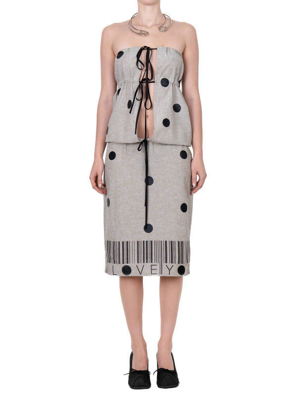 I LOVE YOU LINEN dress-Urte Kat-APOC STORE