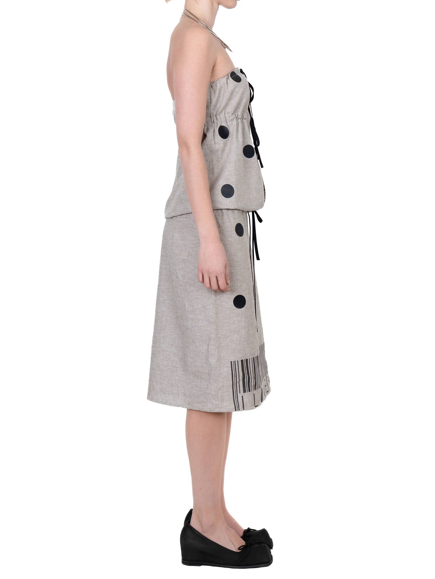I LOVE YOU LINEN dress-Urte Kat-APOC STORE
