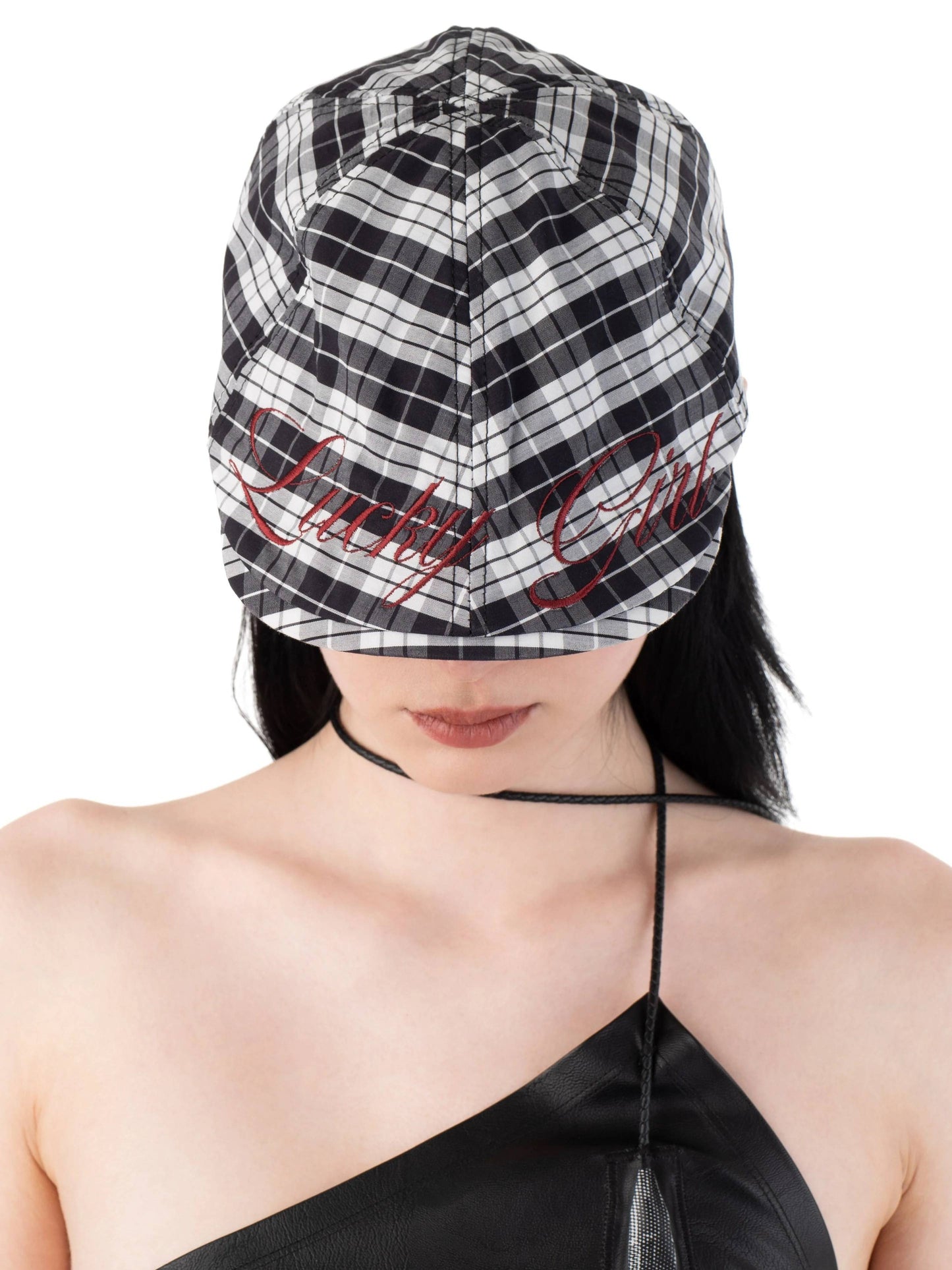 LUCKY GIRL cotton cap white-Urte Kat-APOC STORE