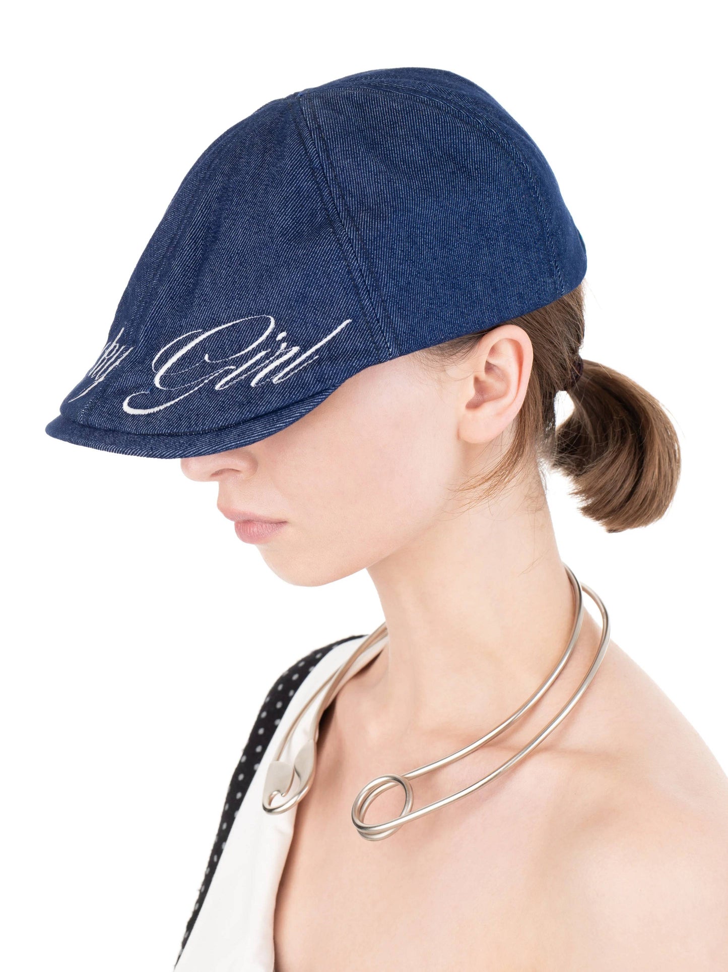 LUCKY GIRL DENIM cap-Urte Kat-APOC STORE