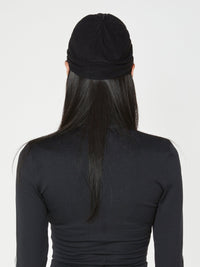 EYELET STRING BEANIE BLACK-Nibgnus-APOC STORE