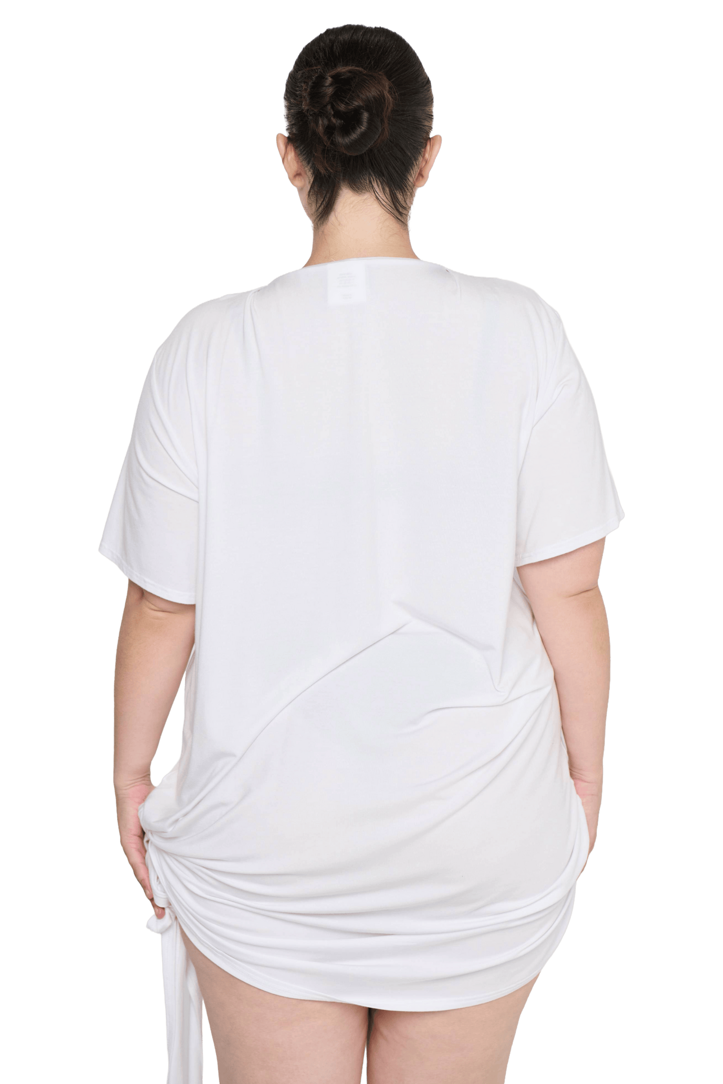 Scrunch T-Shirt Dress - White