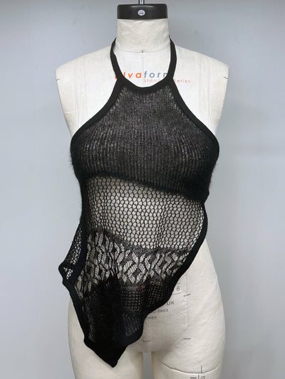 Upcycled Asymmetrical Knit Tank Top-Raquel de Carvalho-APOC STORE