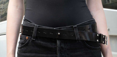 Black Silver Vice Versa Belt-D’heygere-APOC STORE
