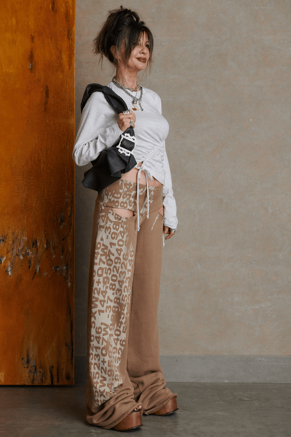 Ruched Long Sleeve - Grey Marle-Karlaidlaw-APOC STORE