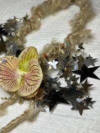 silver meteor orchid handmade necklace-Strangefruit-APOC STORE