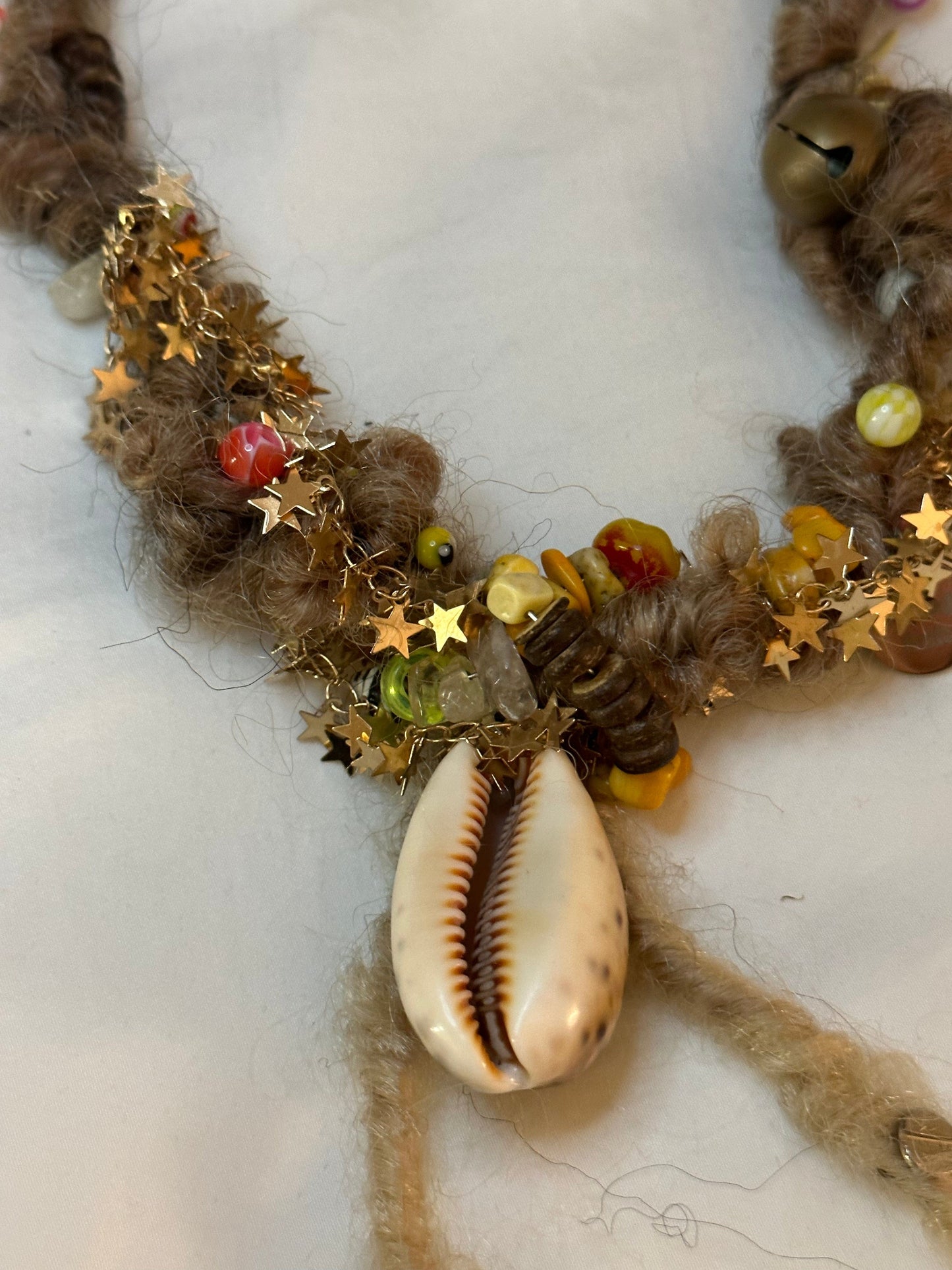 golden shell handmade necklace-Strangefruit-APOC STORE