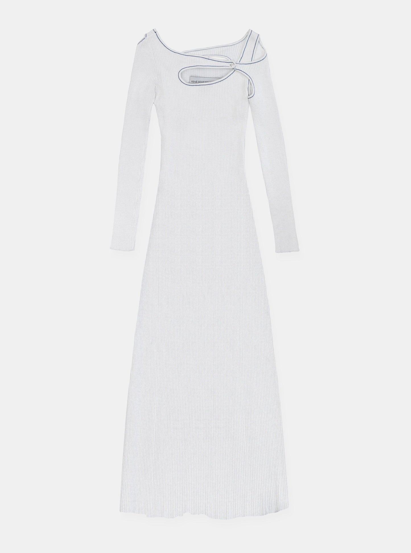 Score Knit Maxi Dress White-René Scheibenbauer-APOC STORE